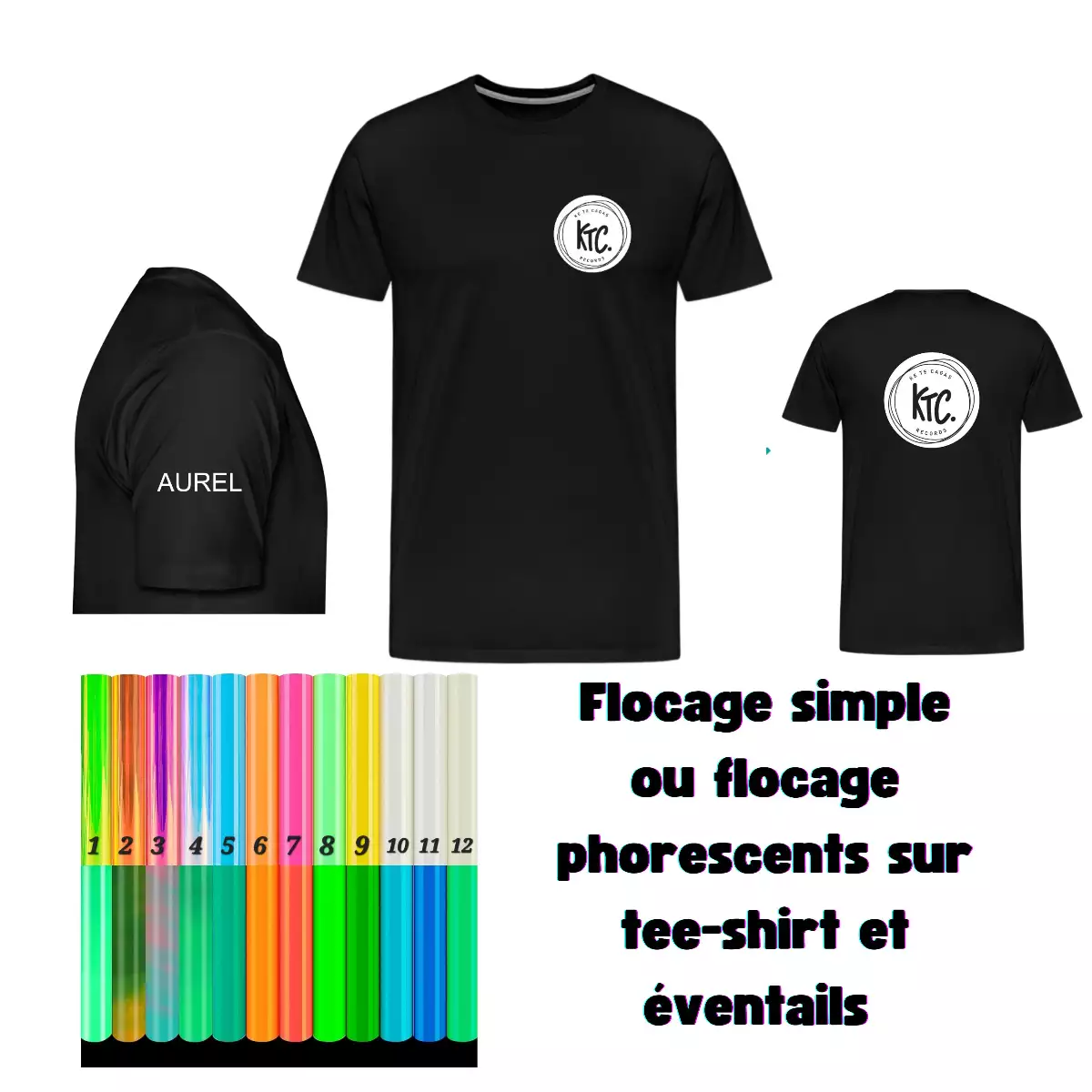 Flocages phosphorescents