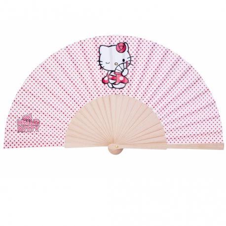 Eventail hello kitty personnalisable baguette